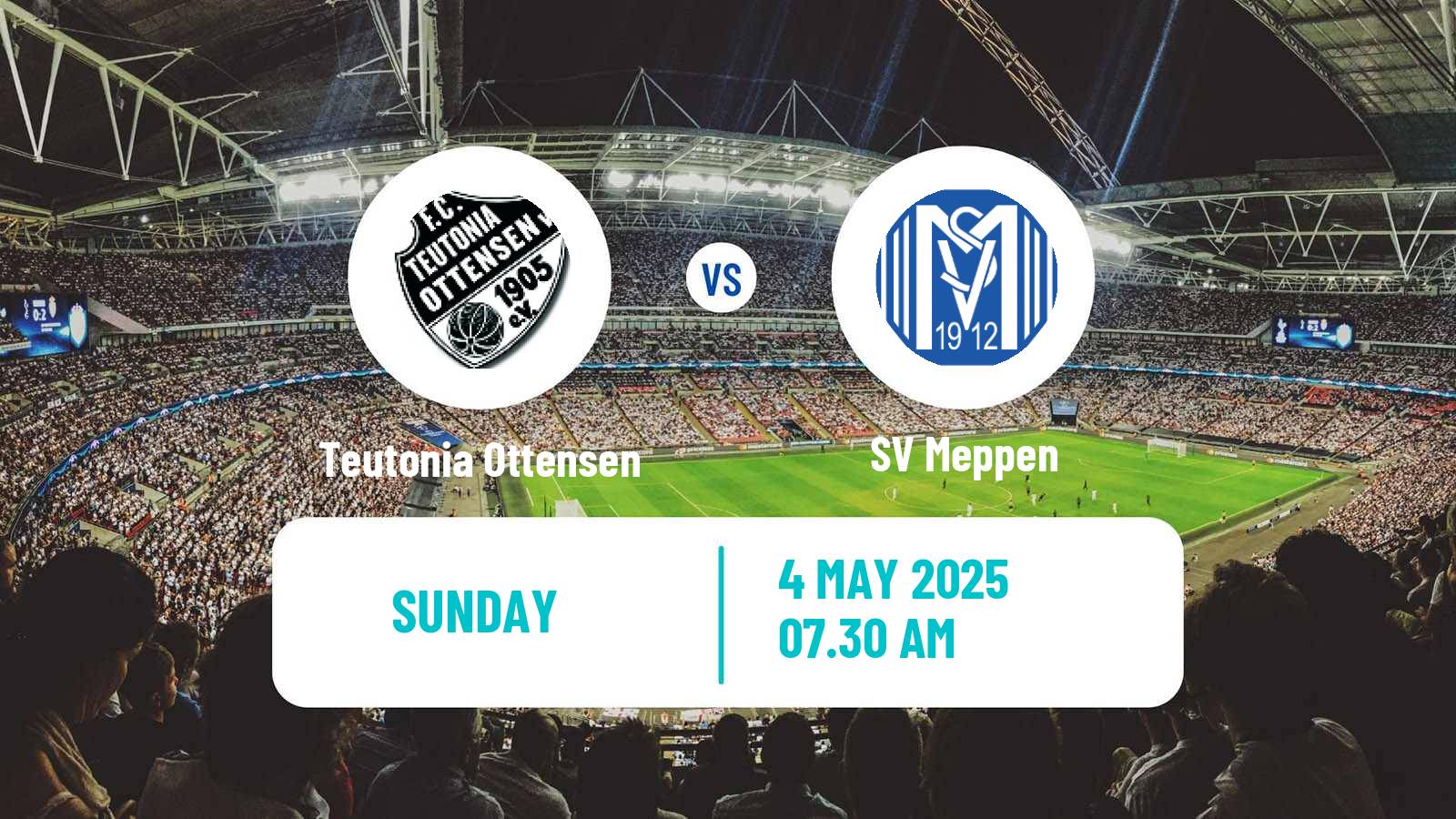 Soccer German Regionalliga North Teutonia Ottensen - Meppen