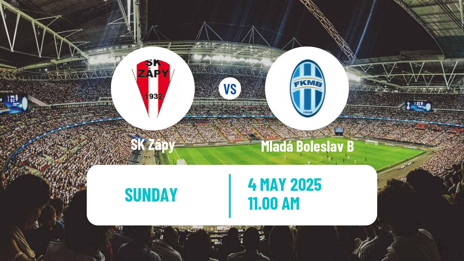 Soccer Czech CFL Group B Zápy - Mladá Boleslav B