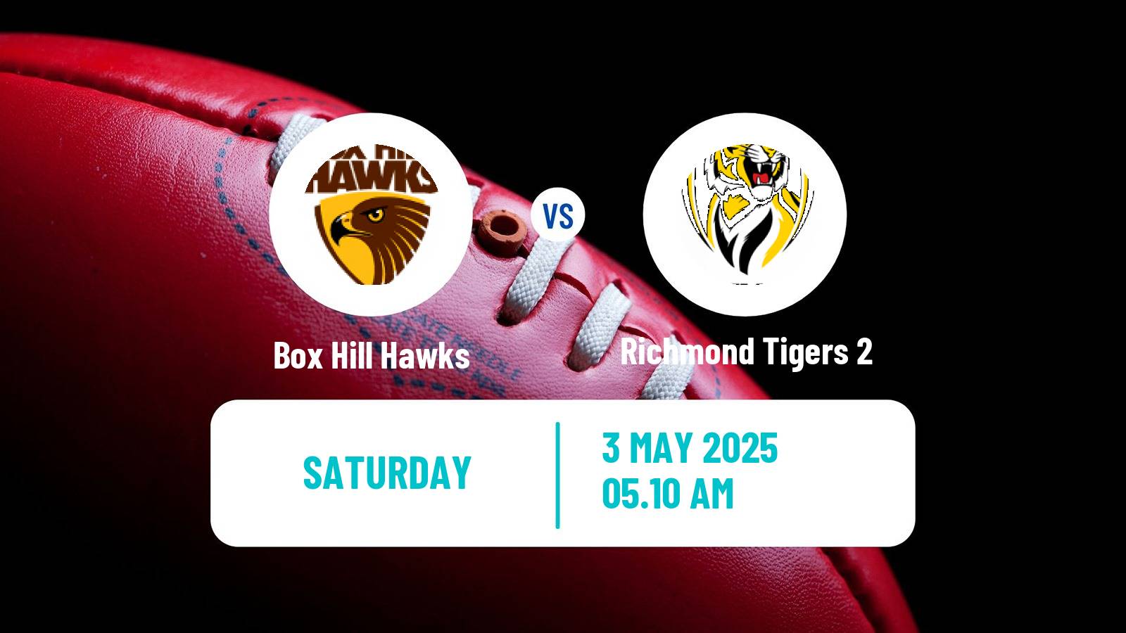 Aussie rules VFL Box Hill Hawks - Richmond Tigers 2