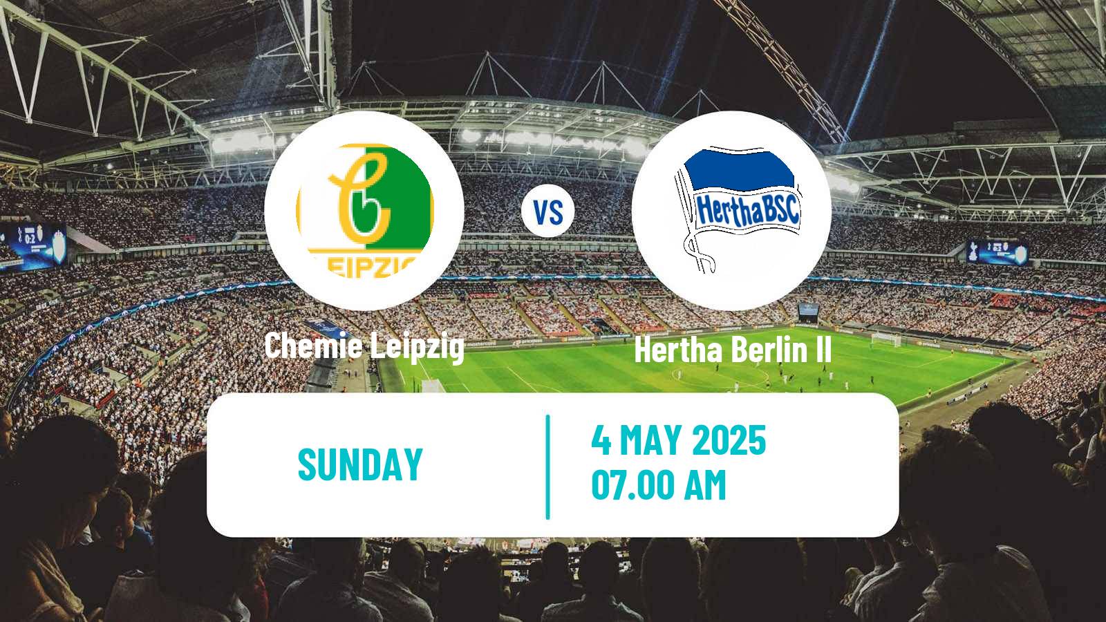 Soccer German Regionalliga Nordost Chemie Leipzig - Hertha Berlin II