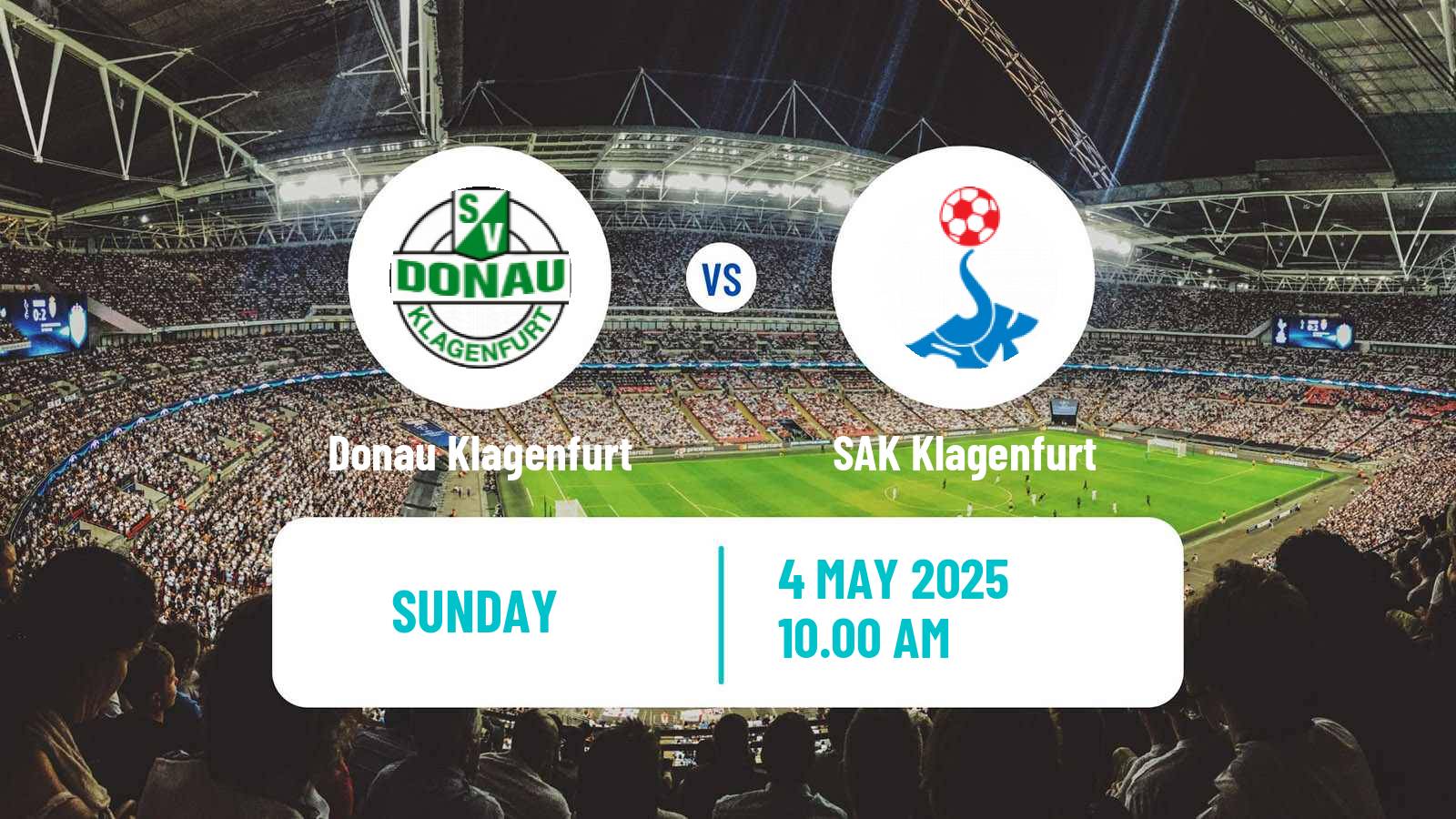 Soccer Austrian Landesliga Karnten Donau Klagenfurt - SAK Klagenfurt
