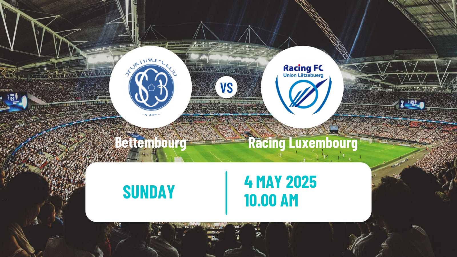 Soccer Luxembourg National Division Bettembourg - Racing Luxembourg