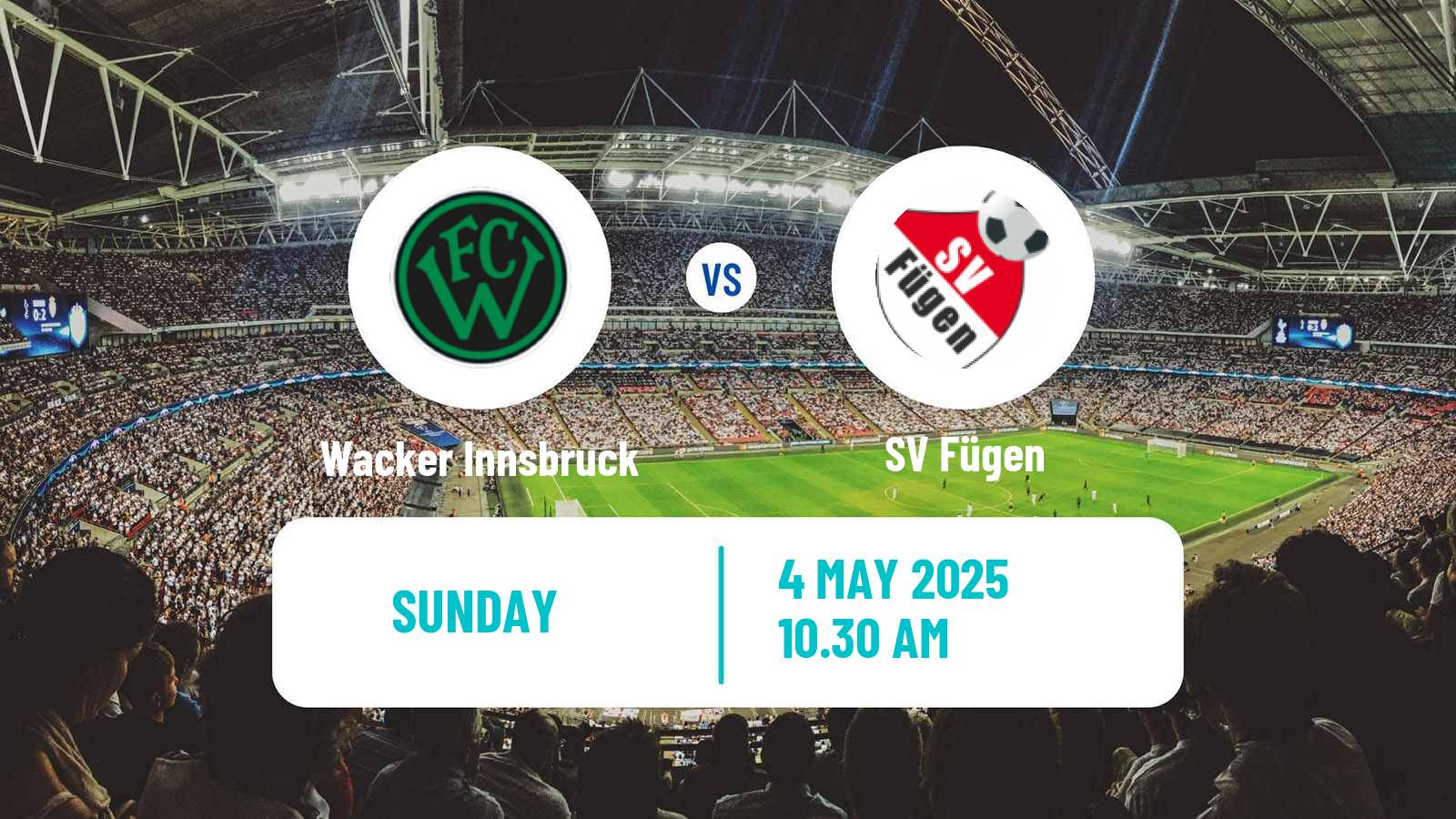 Soccer Austrian Landesliga Tirol Wacker Innsbruck - Fügen