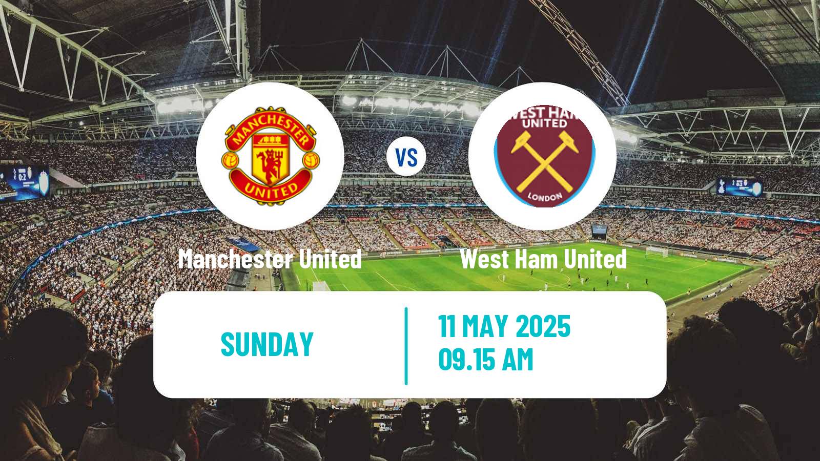 Soccer English Premier League Manchester United - West Ham United