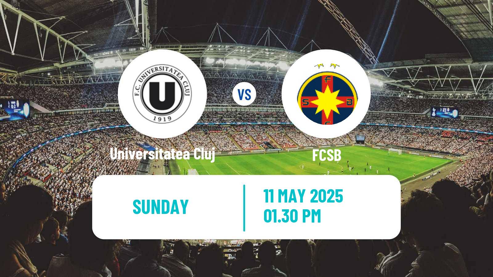 Soccer Romanian Liga 1 Universitatea Cluj - FCSB