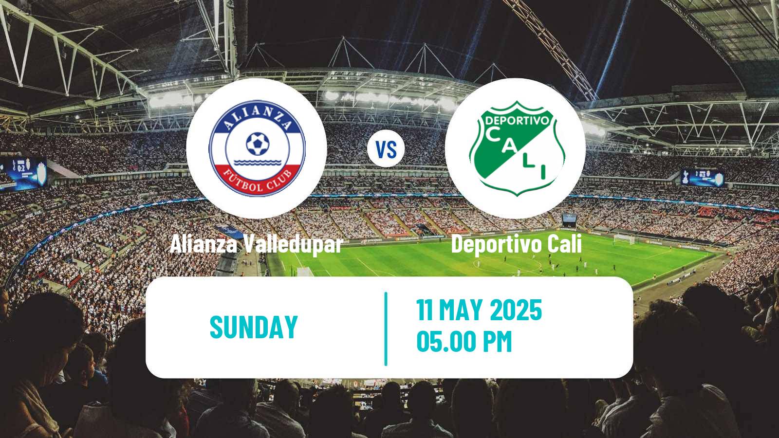 Soccer Colombian Primera A Alianza Valledupar - Deportivo Cali