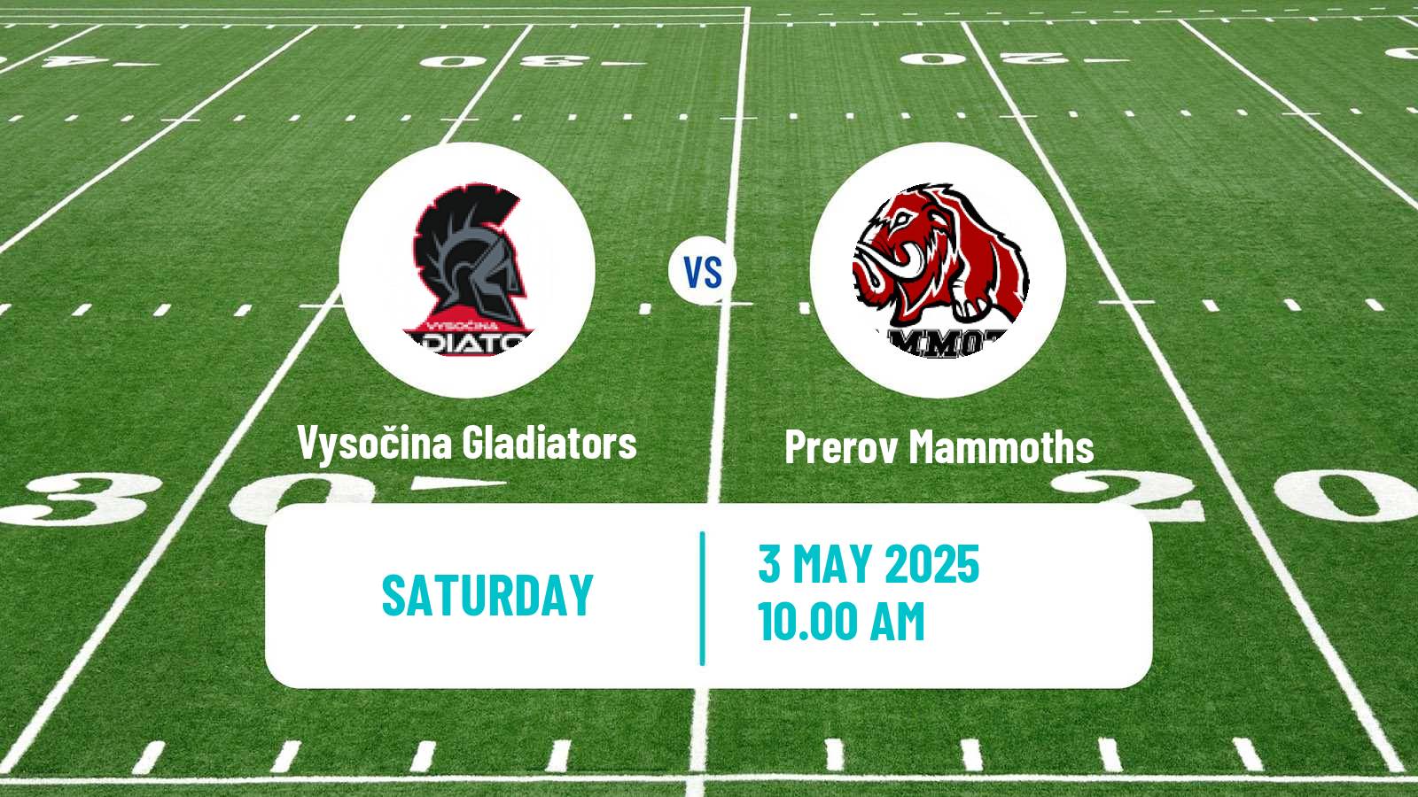 American football Czech CLAF Vysočina Gladiators - Prerov Mammoths