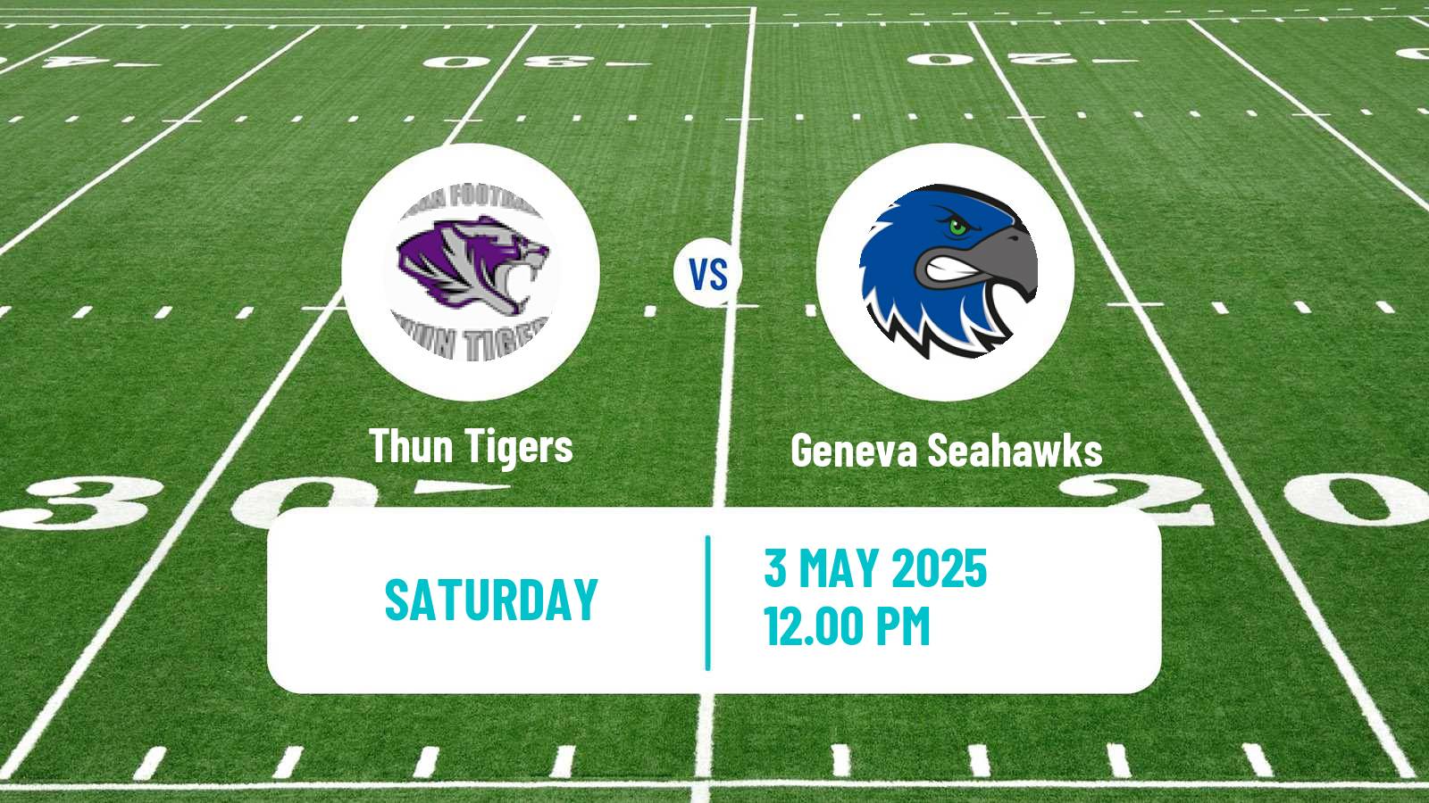 American football Swiss NLA American Football Thun Tigers - Geneva Seahawks