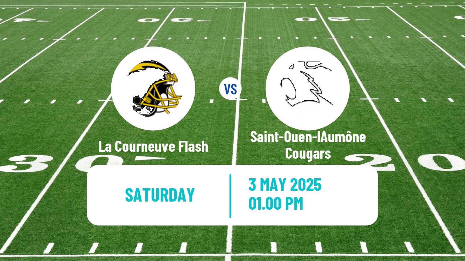 American football French Championnat Elite American Football La Courneuve Flash - Saint-Ouen-lAumône Cougars