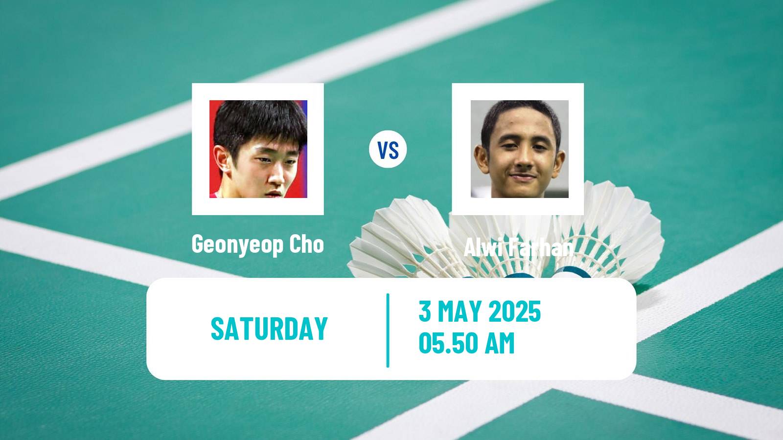 Badminton BWF Sudirman Cup Men Geonyeop Cho - Alwi Farhan