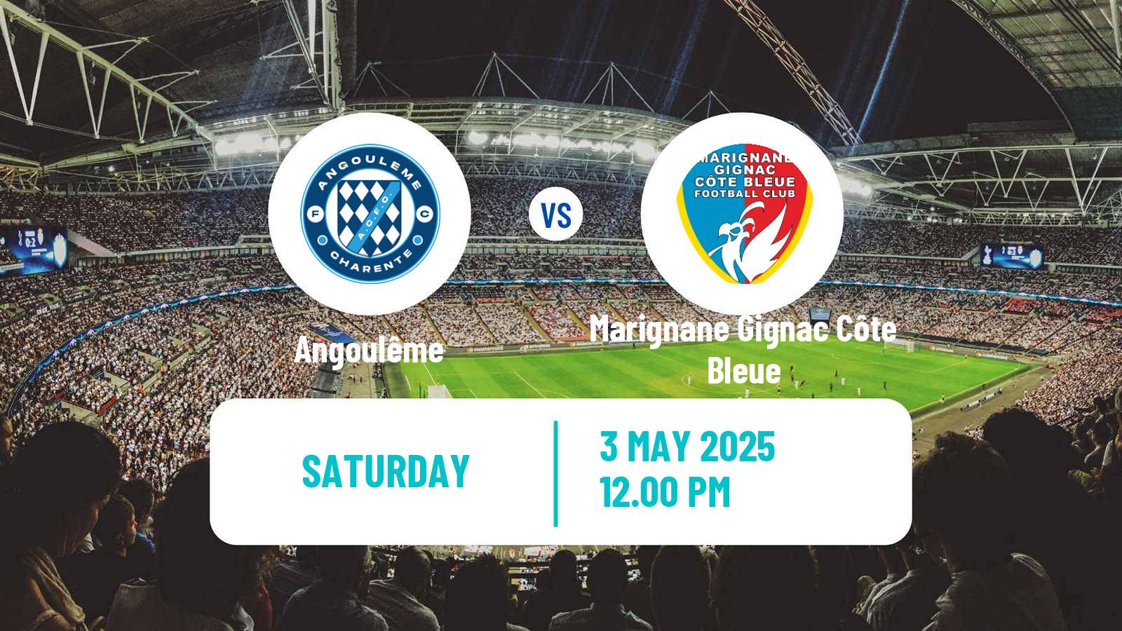 Soccer French National 2 - Group A Angoulême - Marignane Gignac Côte Bleue