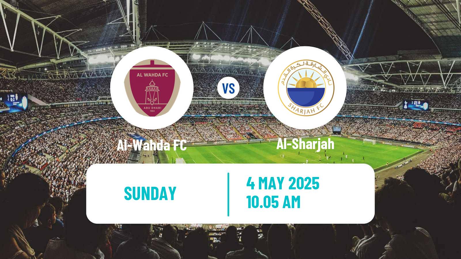 Soccer UAE Football League Al-Wahda - Al-Sharjah