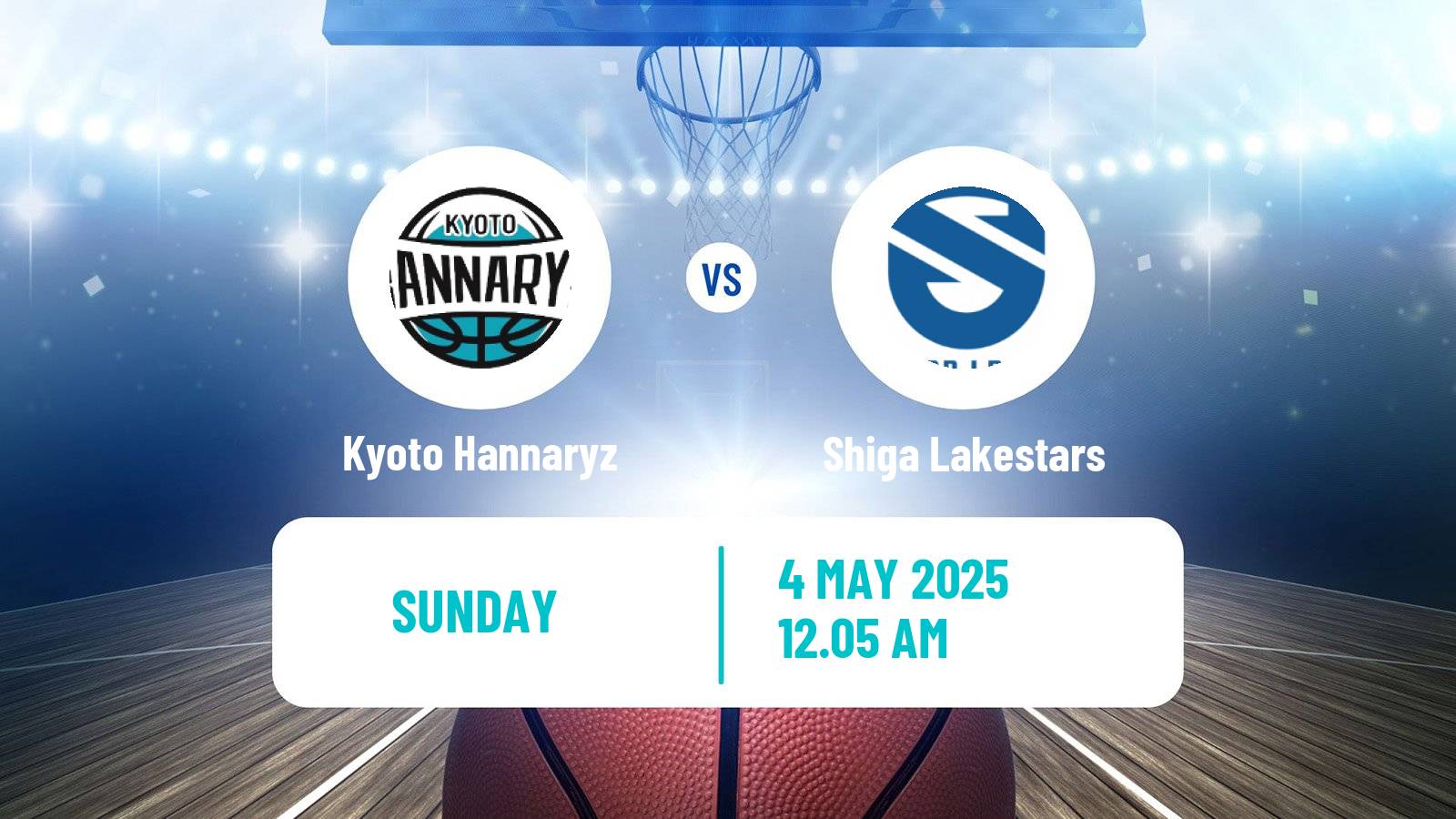 Basketball BJ League Kyoto Hannaryz - Shiga Lakestars