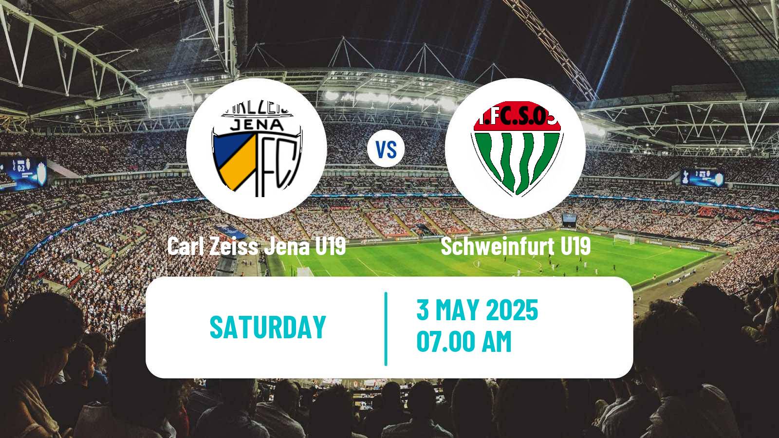 Soccer German DFB Youth League Carl Zeiss Jena U19 - Schweinfurt U19