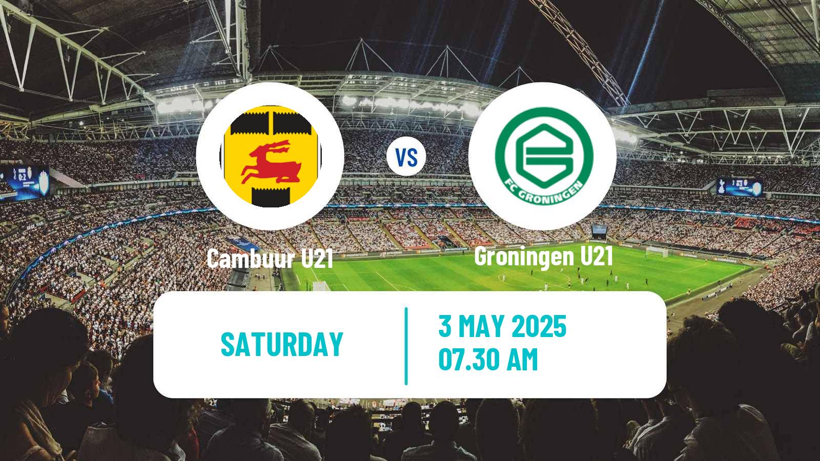 Soccer Dutch Divisie 1 U21 Cambuur U21 - Groningen U21