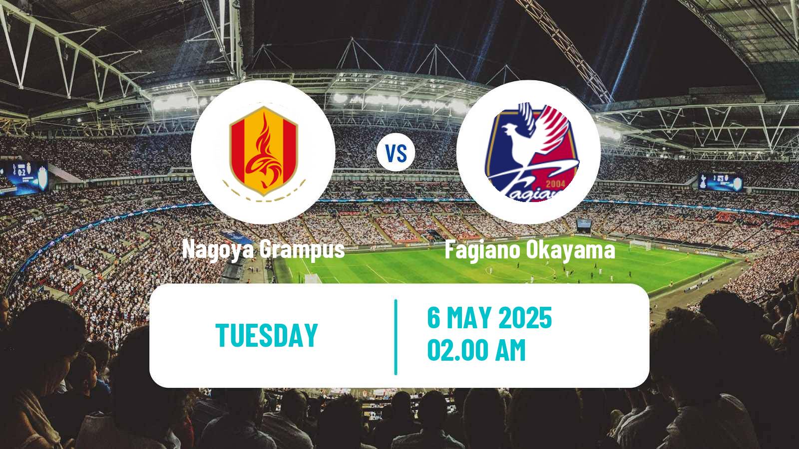 Soccer Japan J1 League Nagoya Grampus - Fagiano Okayama