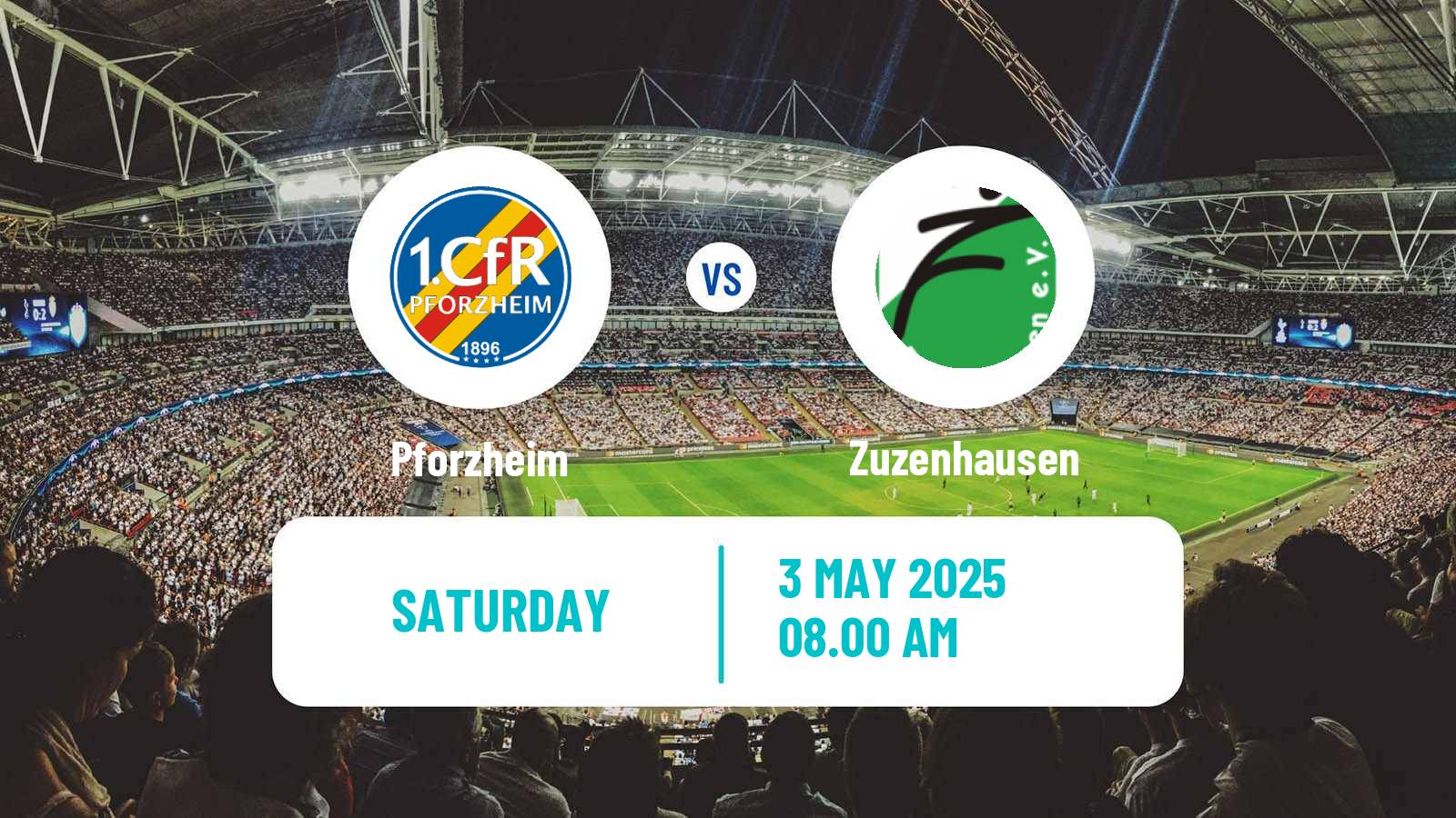 Soccer German Oberliga Baden-Württemberg Pforzheim - Zuzenhausen