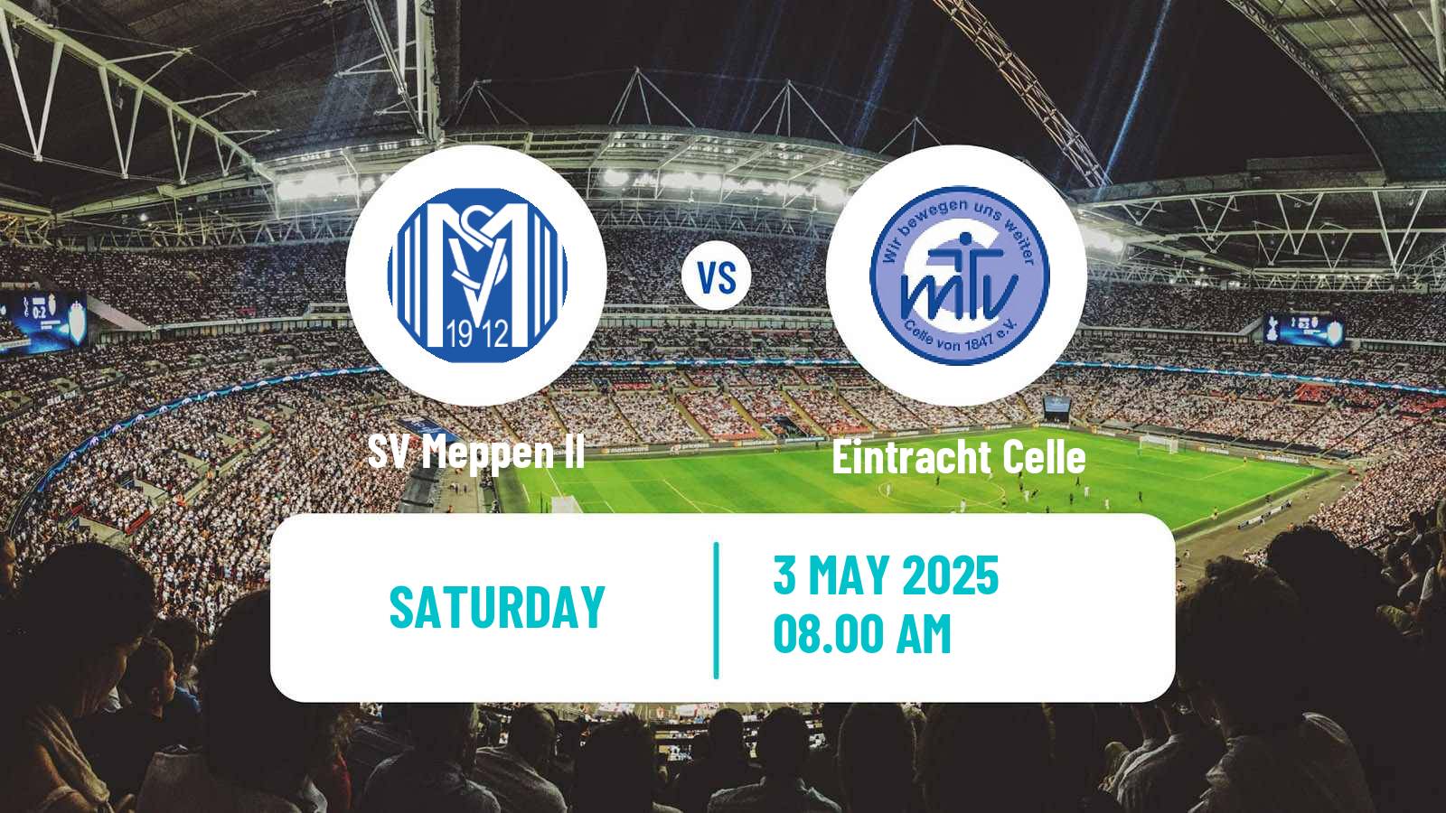 Soccer German Oberliga Niedersachsen Meppen II - Eintracht Celle