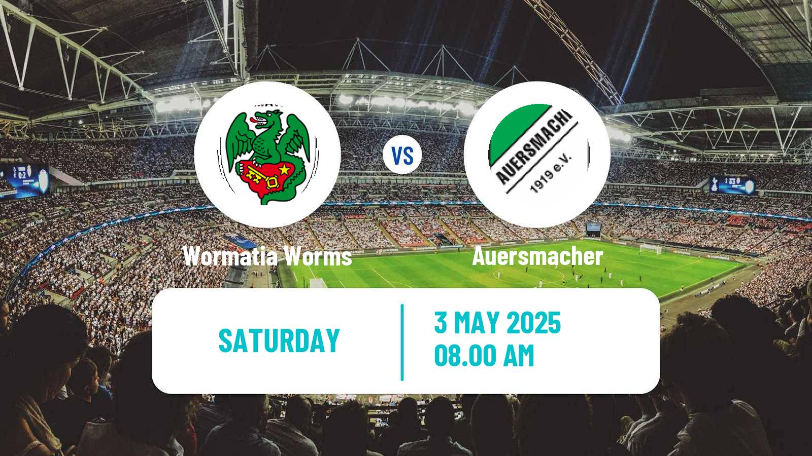 Soccer German Oberliga Rheinland-Pfalz/Saar Wormatia Worms - Auersmacher