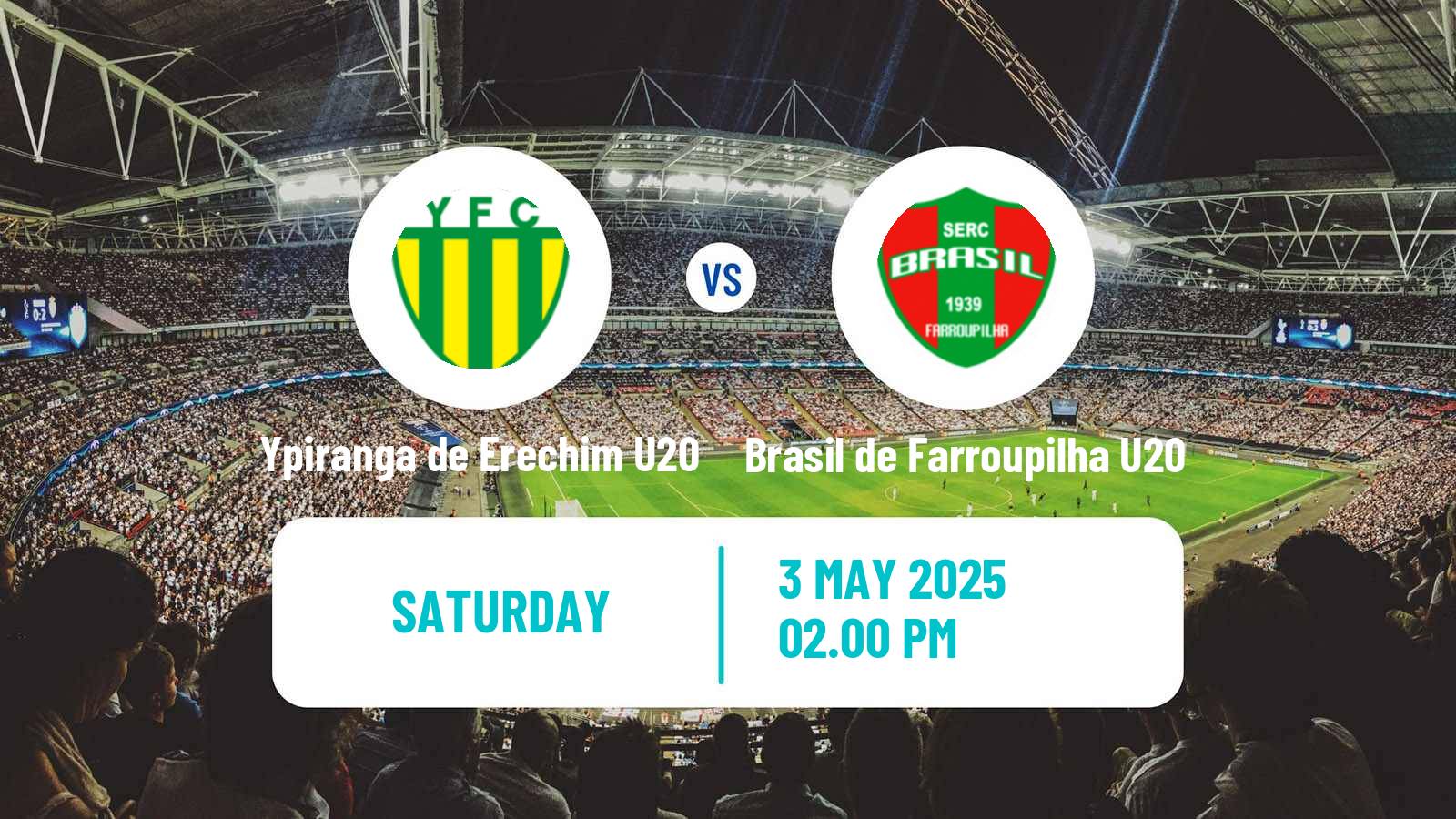 Soccer Brazilian Gaucho U20 Ypiranga de Erechim U20 - Brasil de Farroupilha U20