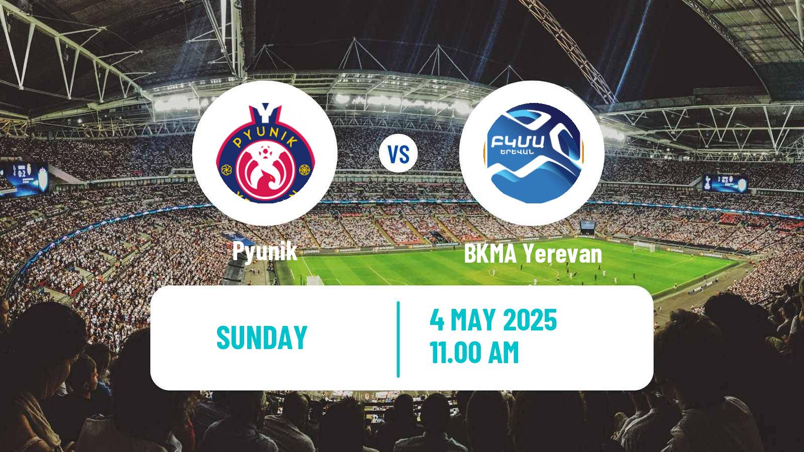 Soccer Armenian Premier League Pyunik - BKMA Yerevan