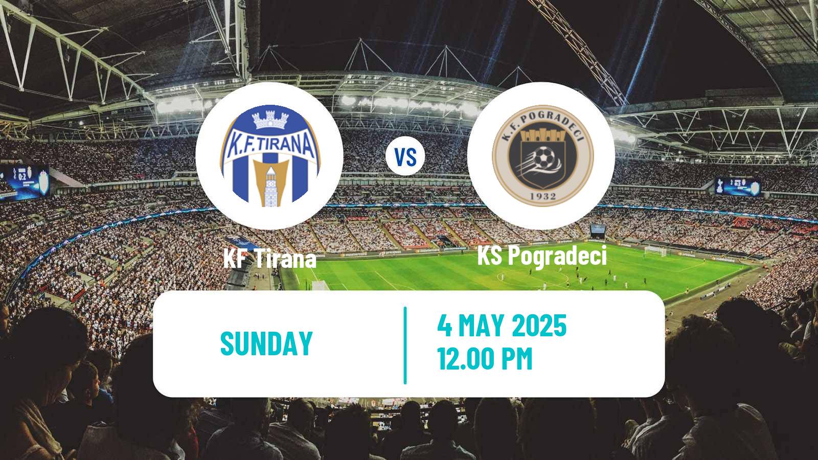 Soccer Albanian Super League Tirana - Pogradeci
