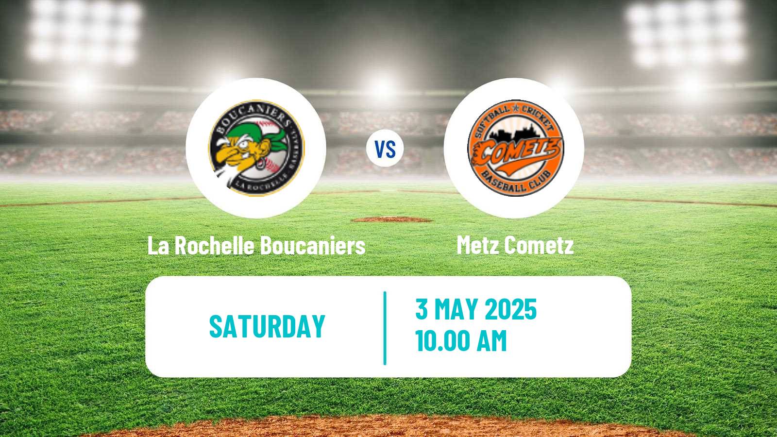 Baseball French Division 1 Baseball La Rochelle Boucaniers - Metz Cometz