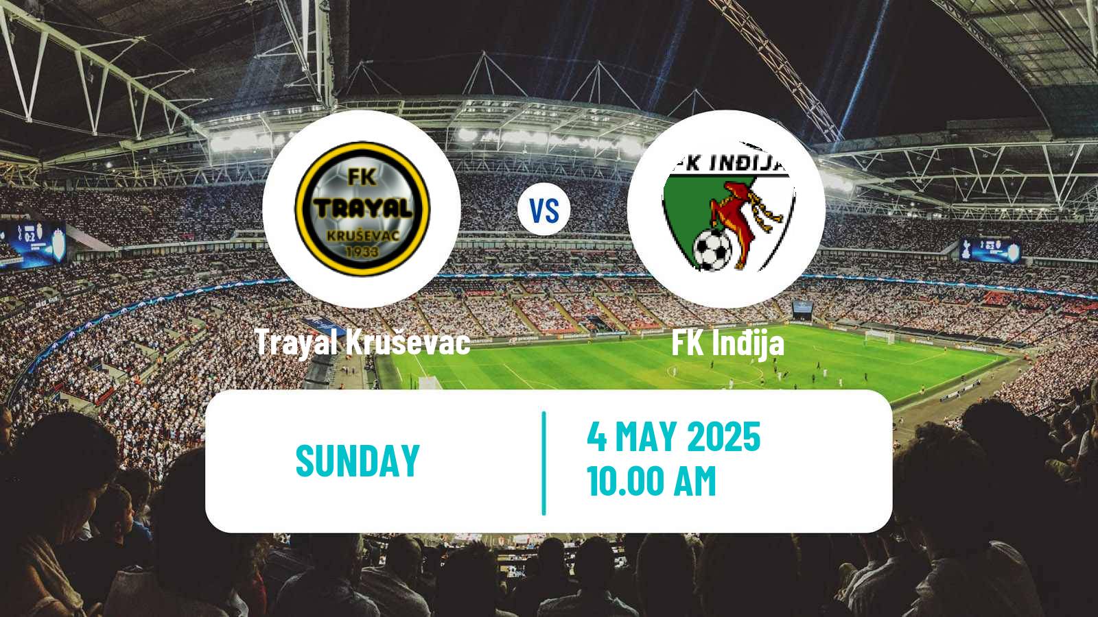 Soccer Serbian Prva Liga Trayal Kruševac - Inđija