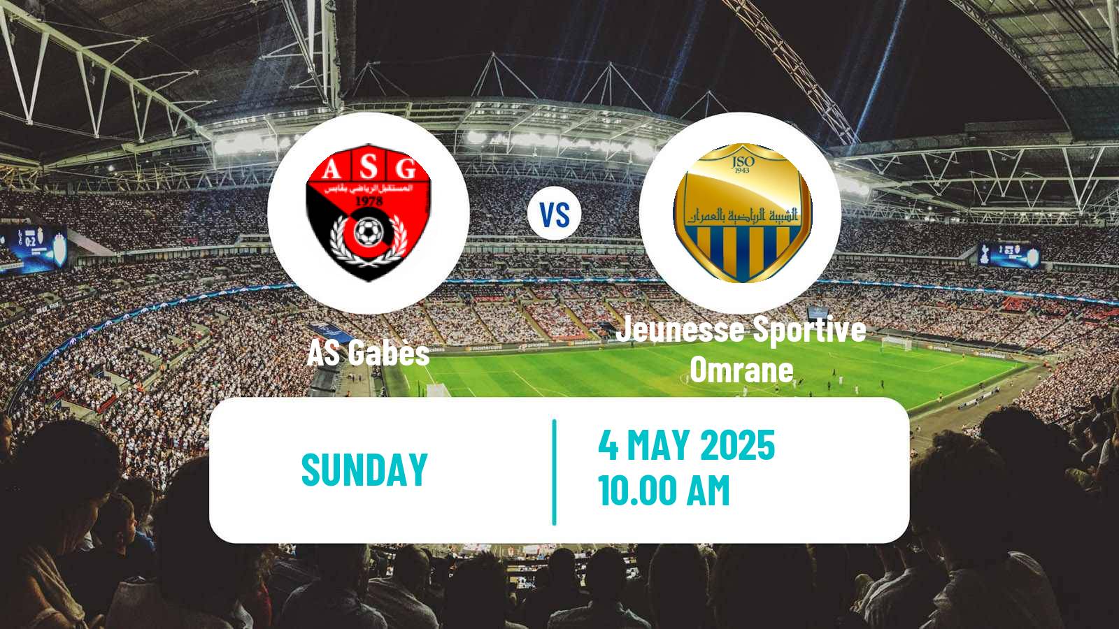 Soccer Tunisian Ligue Professionnelle 1 Gabès - Jeunesse Sportive Omrane