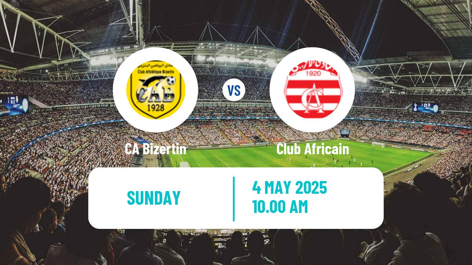 Soccer Tunisian Ligue Professionnelle 1 Bizertin - Club Africain