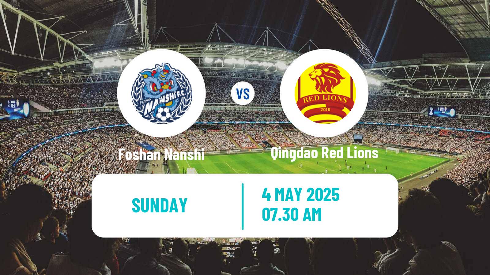 Soccer Chinese Jia League Foshan Nanshi - Qingdao Red Lions