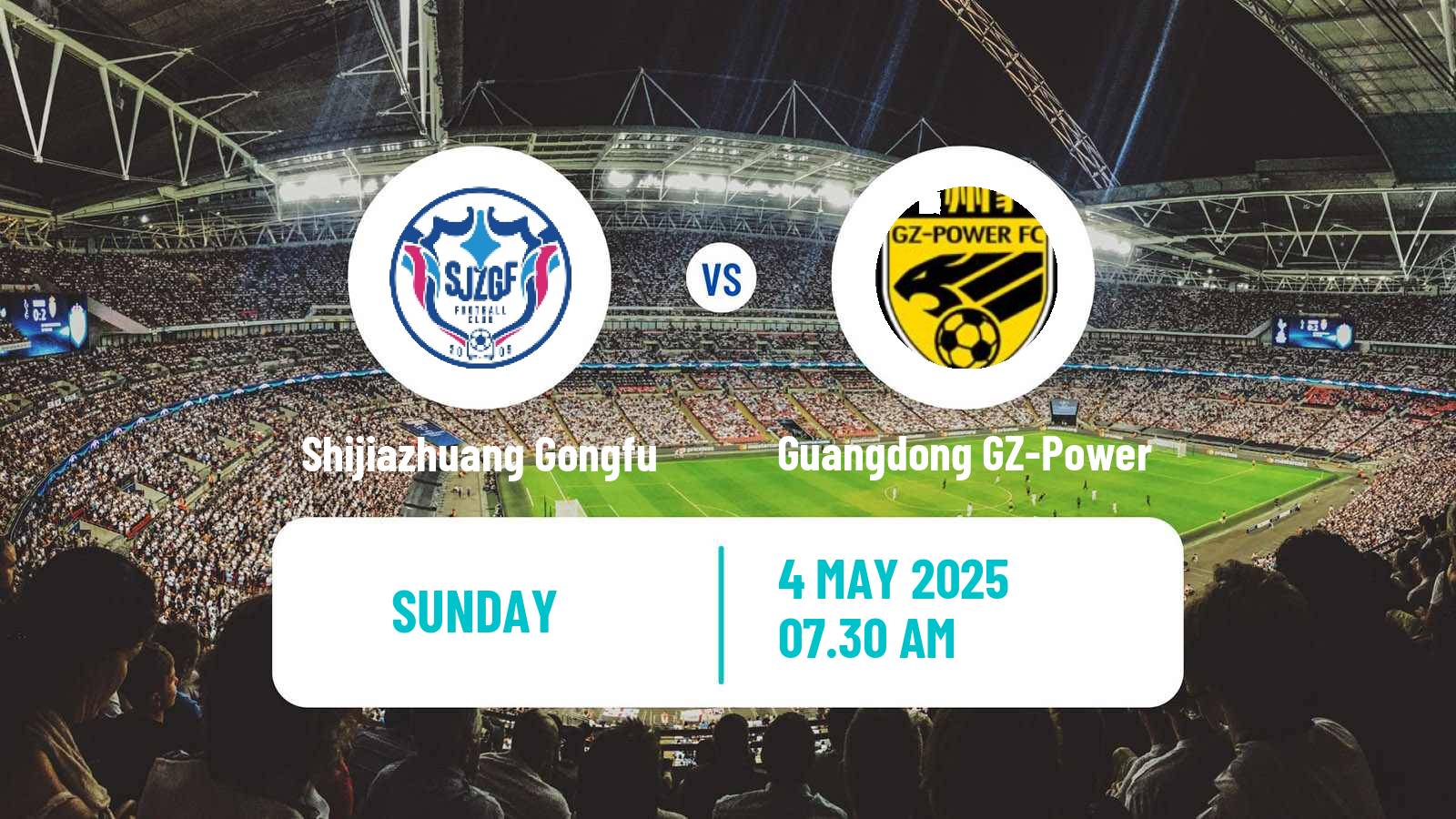 Soccer Chinese Jia League Shijiazhuang Gongfu - Guangdong GZ-Power