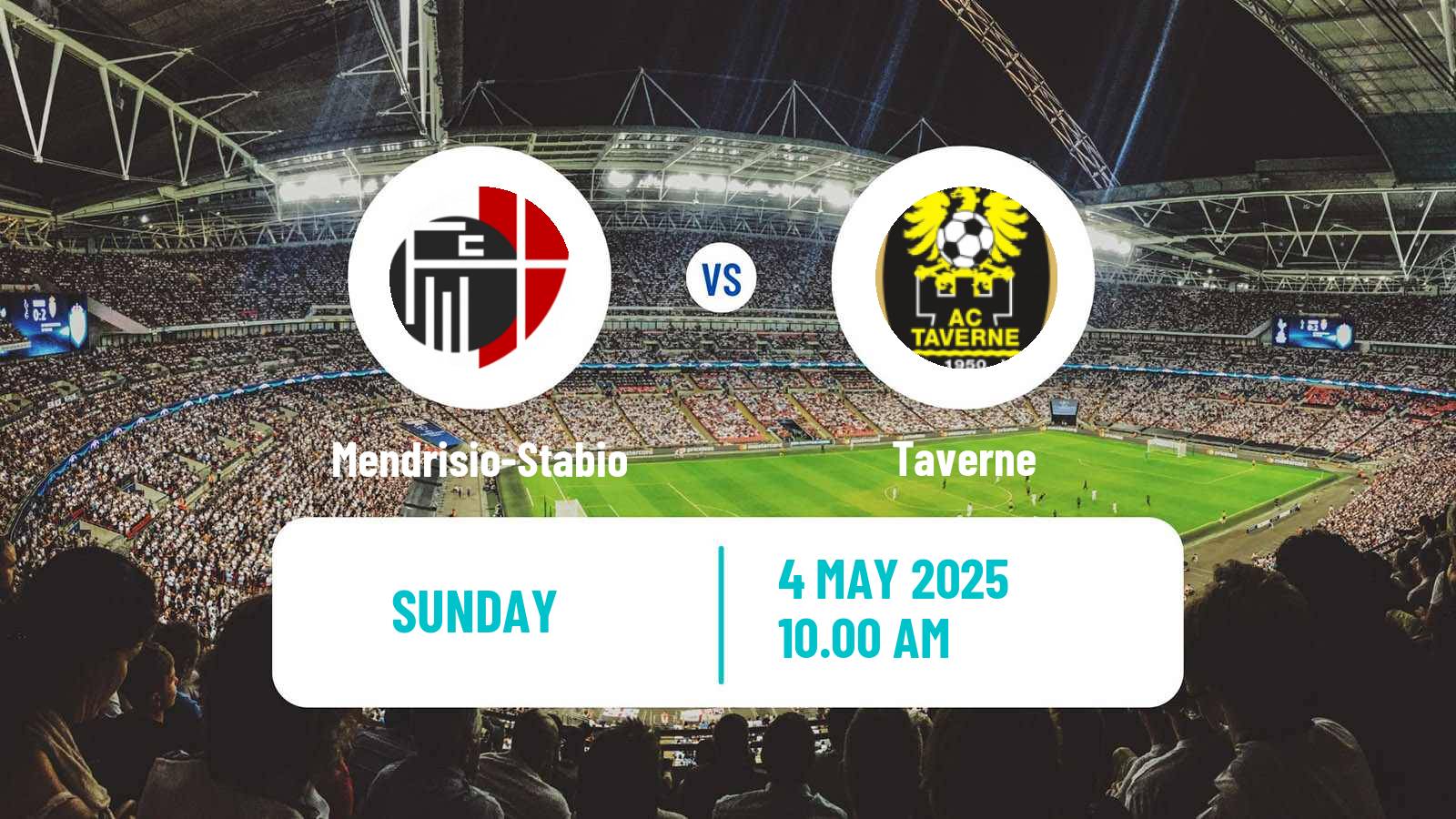 Soccer Swiss 1 Liga Classic Group 3 Mendrisio-Stabio - Taverne