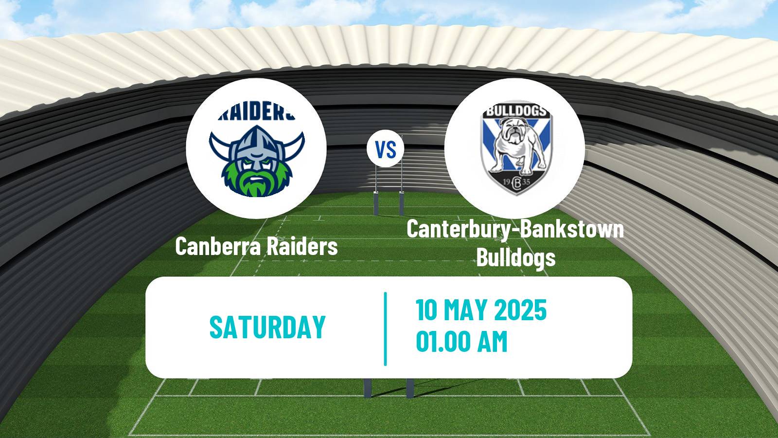 Rugby league Australian NRL Canberra Raiders - Canterbury-Bankstown Bulldogs
