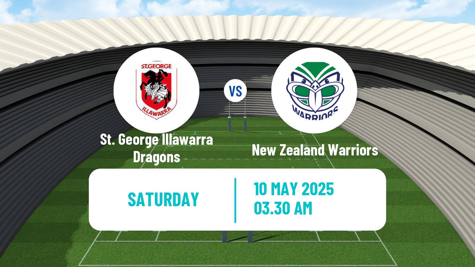 Rugby league Australian NRL St. George Illawarra Dragons - New Zealand Warriors