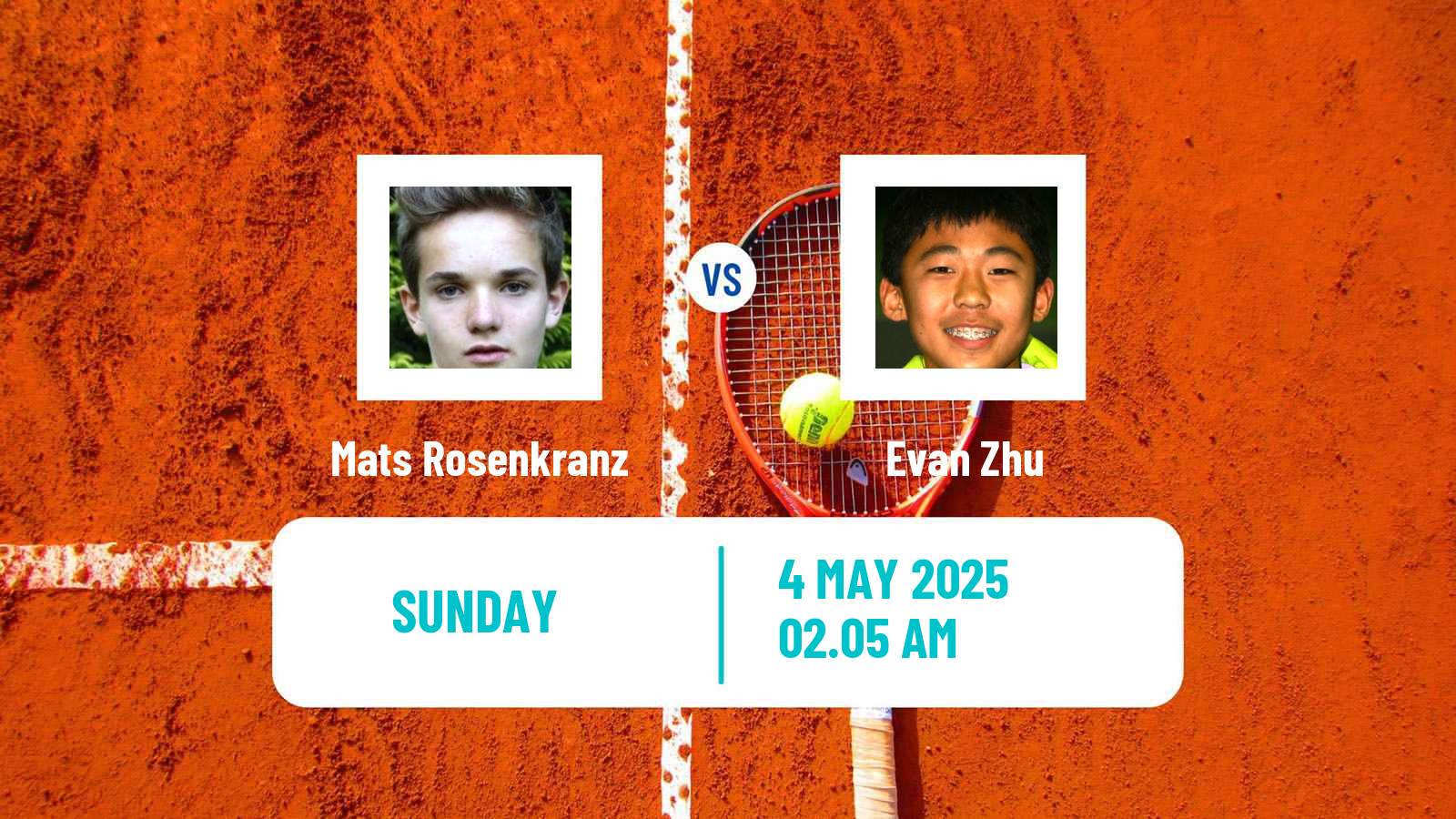 Tennis Wuxi Challenger Men Mats Rosenkranz - Evan Zhu