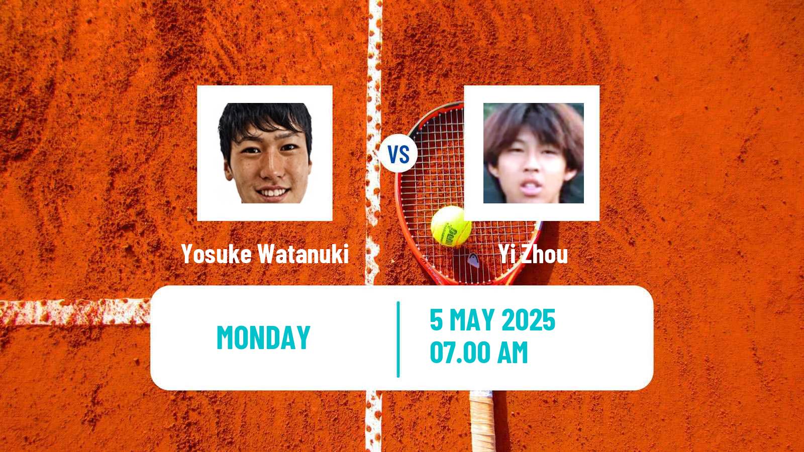Tennis Wuxi Challenger Men Yosuke Watanuki - Yi Zhou