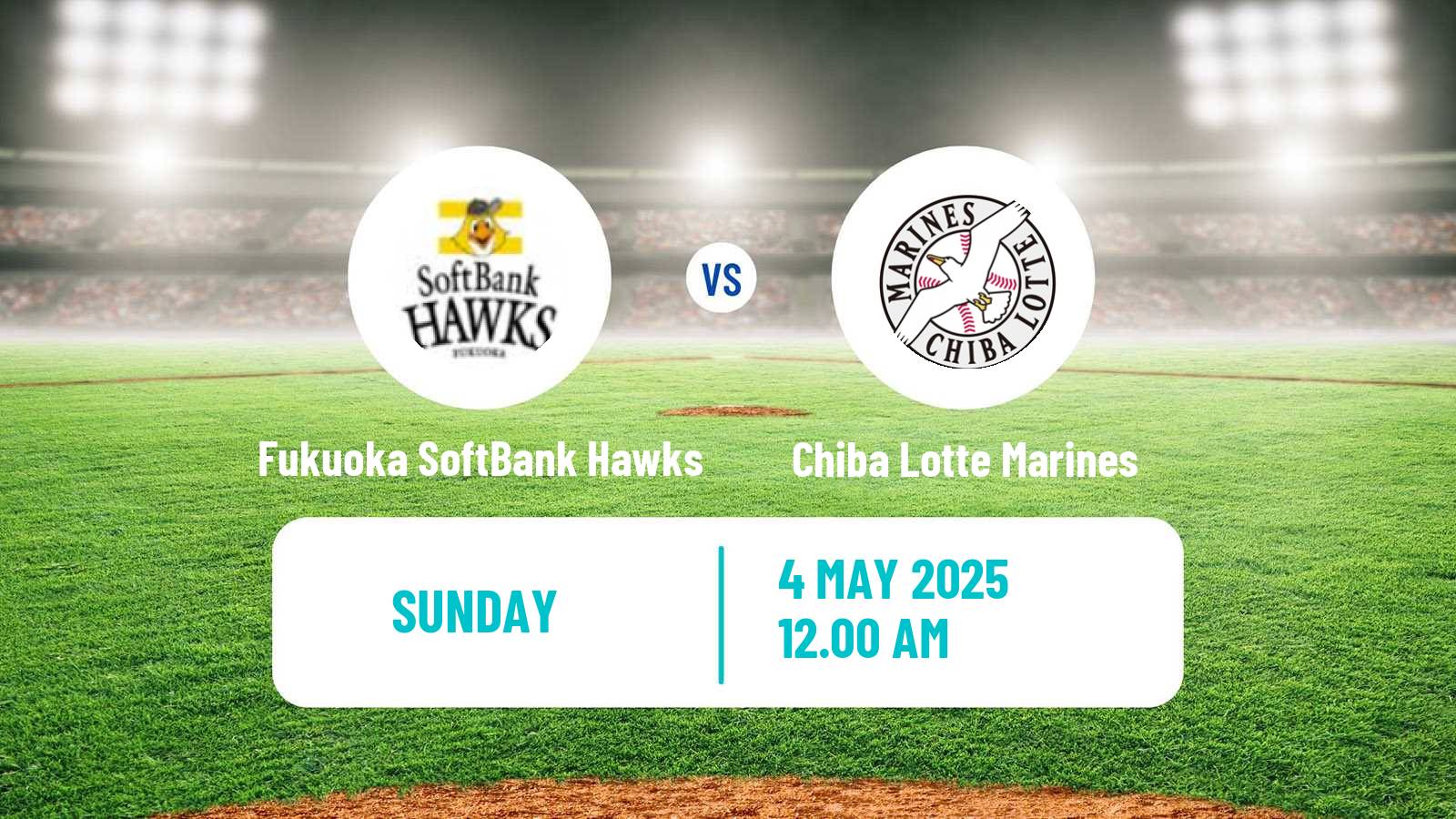 Baseball NPB Fukuoka SoftBank Hawks - Chiba Lotte Marines