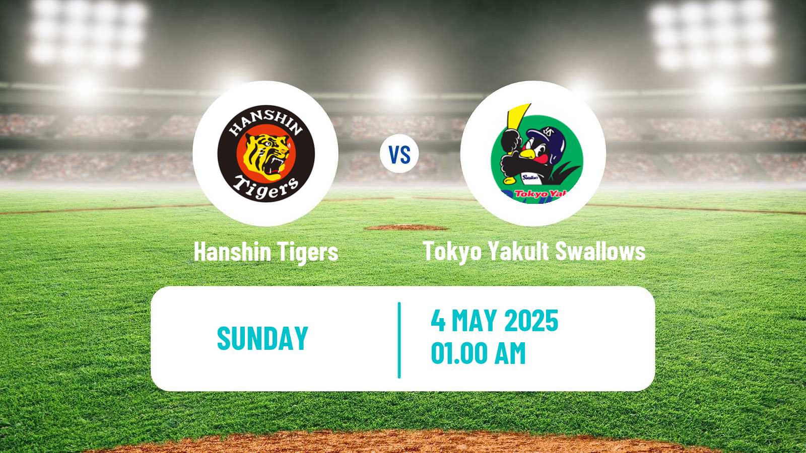 Baseball NPB Hanshin Tigers - Tokyo Yakult Swallows