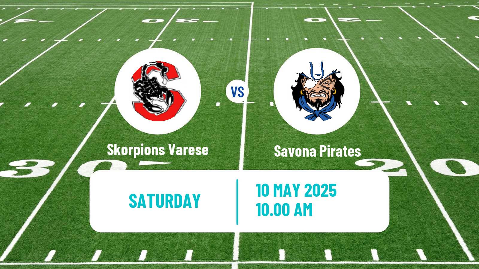 American football Italian IFL Skorpions Varese - Savona Pirates
