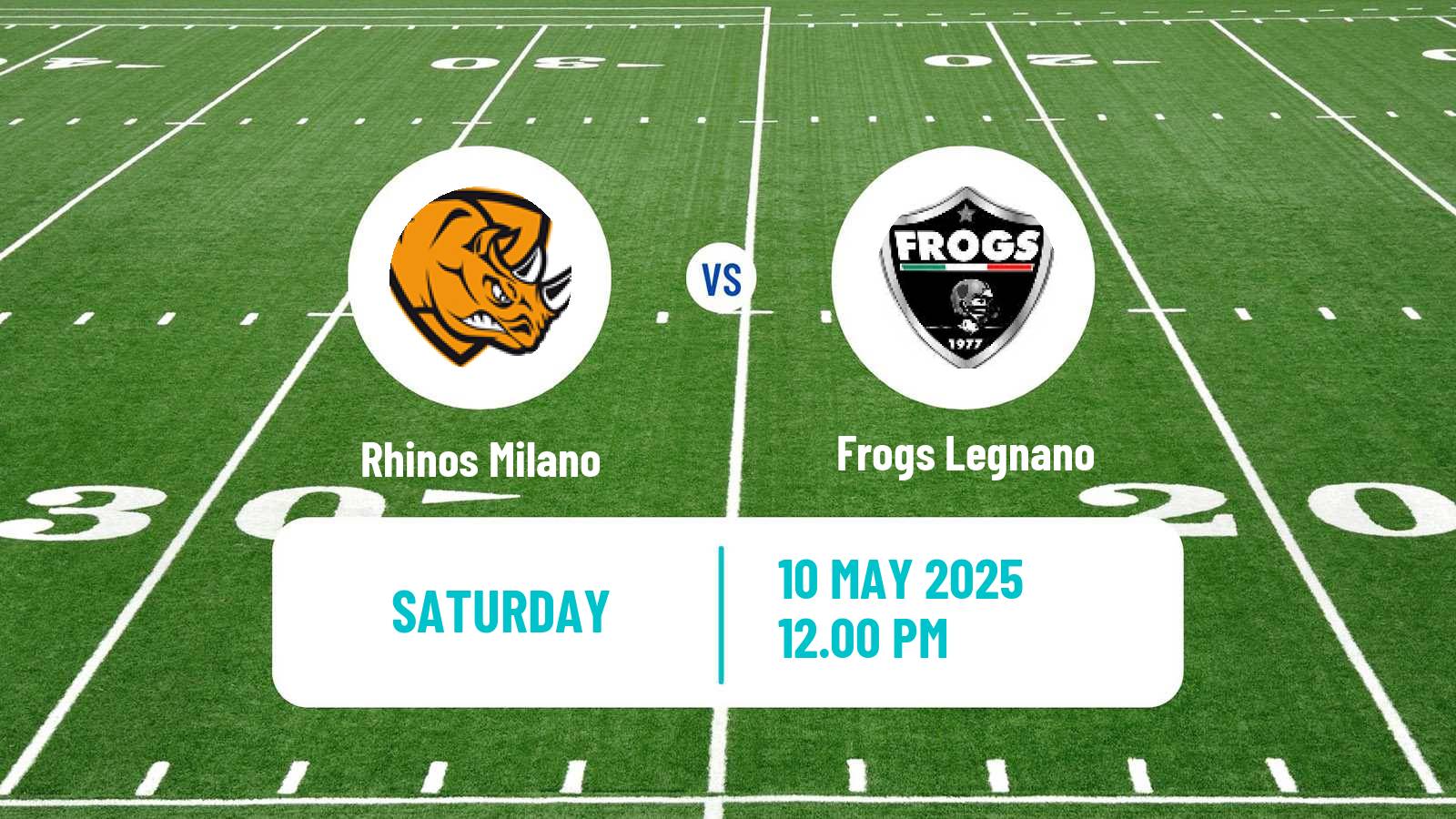 American football Italian IFL Rhinos Milano - Frogs Legnano