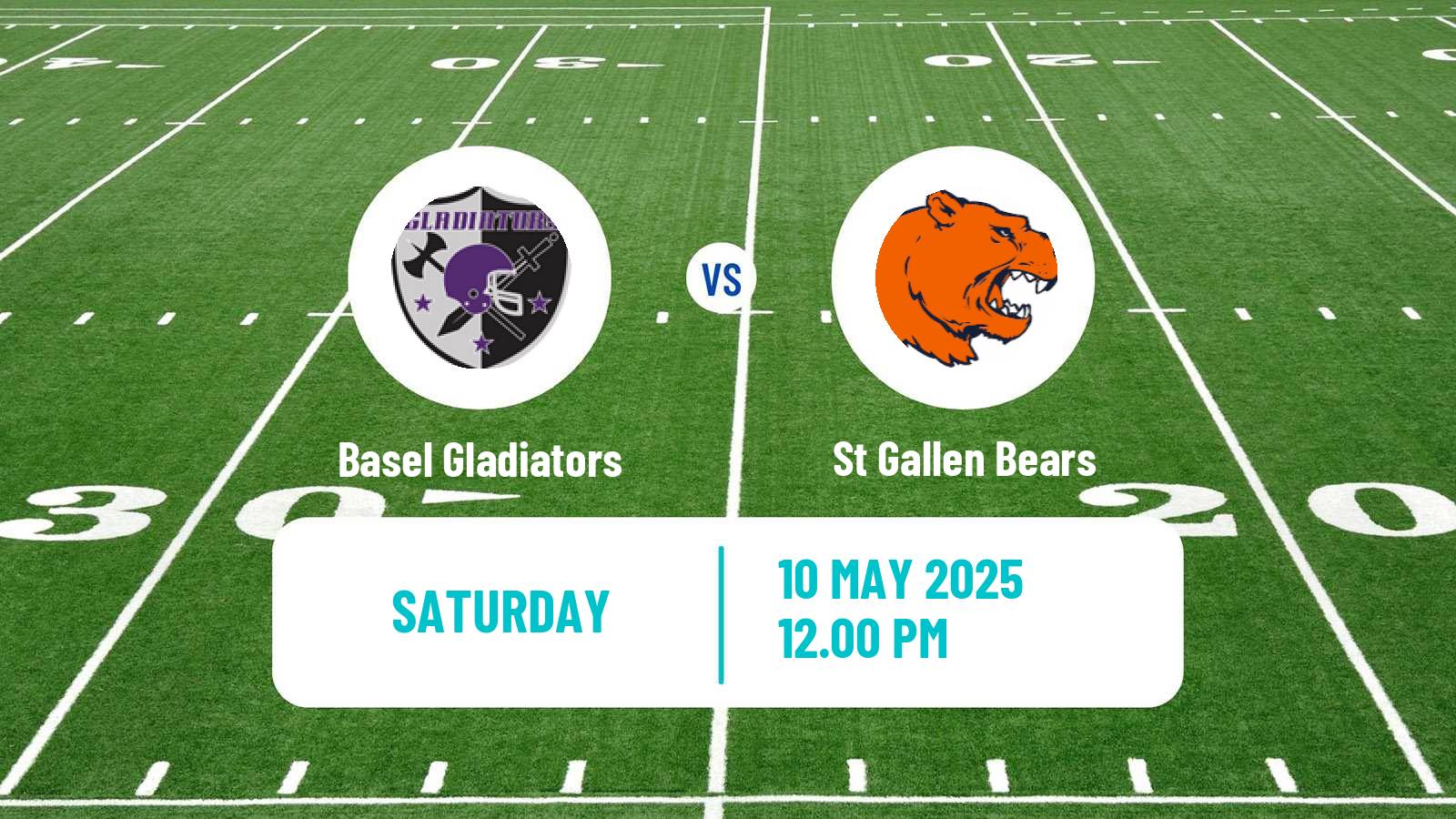 American football Swiss NLA American Football Basel Gladiators - St Gallen Bears