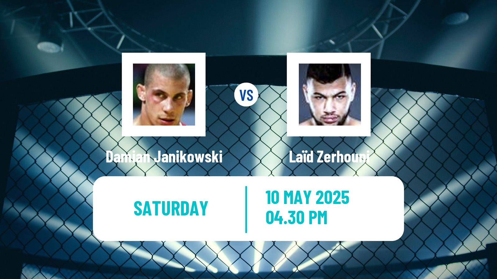MMA Middleweight Ksw Men Damian Janikowski - Laïd Zerhouni