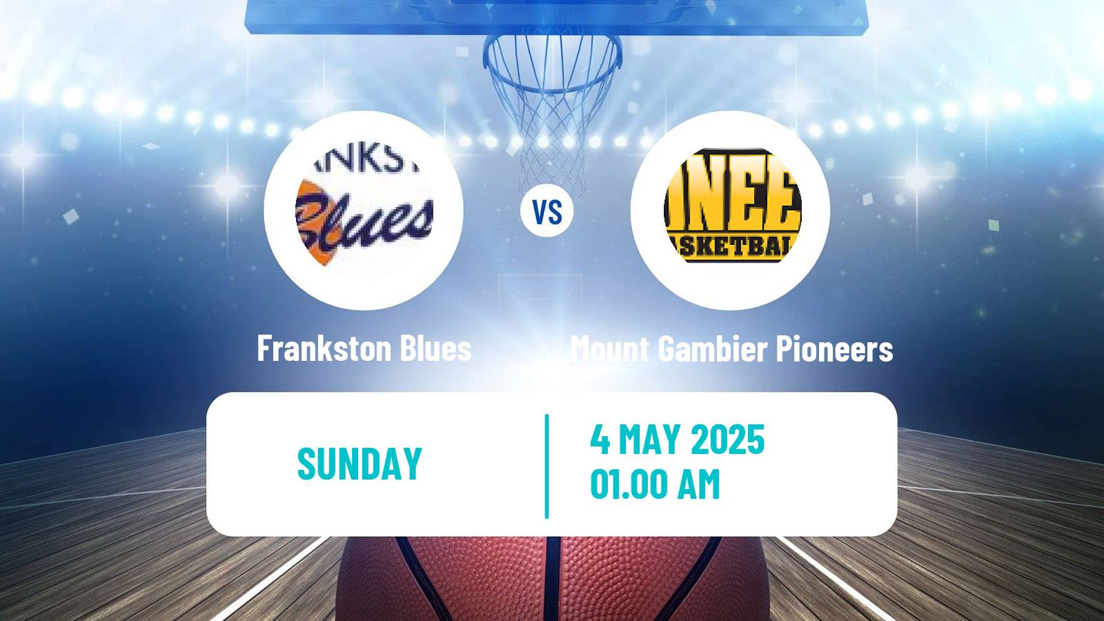 Basketball Australian NBL1 South Frankston Blues - Mount Gambier Pioneers