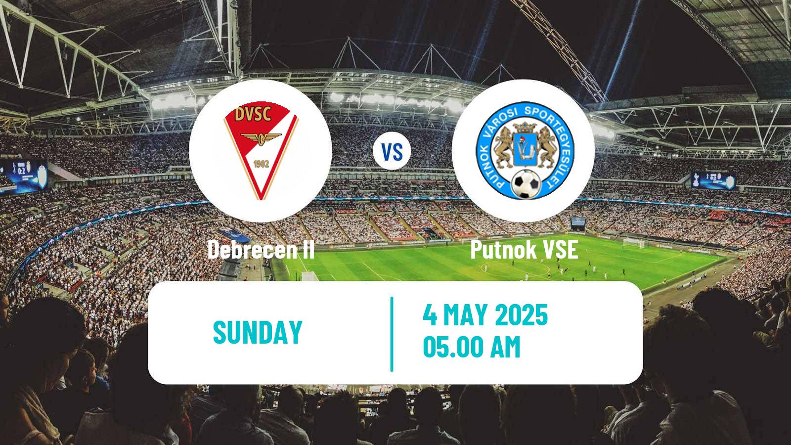 Soccer Hungarian NB III Northeast Debrecen II - Putnok