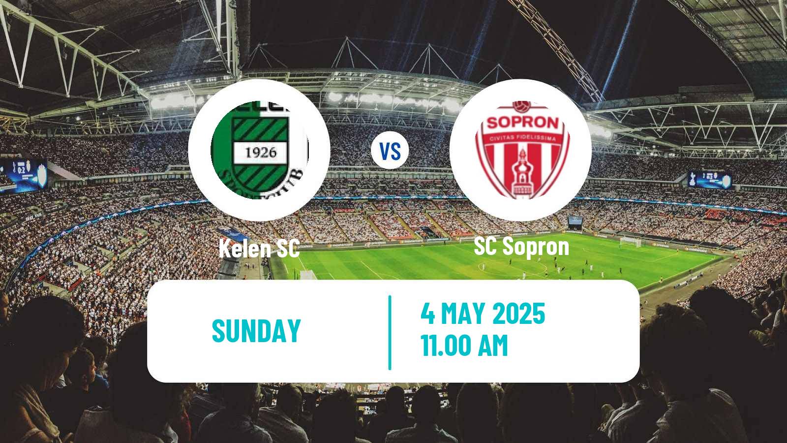 Soccer Hungarian NB III Northwest Kelen - SC Sopron
