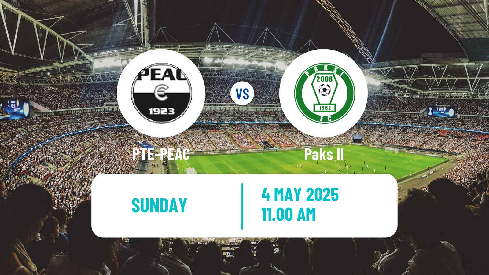 Soccer Hungarian NB III Southwest PTE-PEAC - Paks II