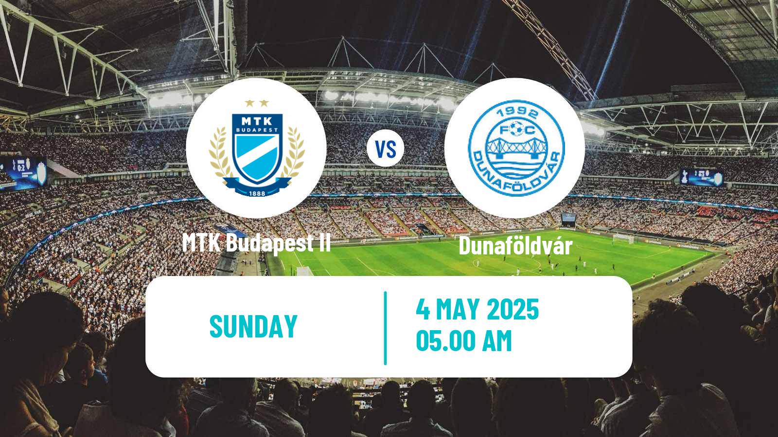 Soccer Hungarian NB III Southwest MTK Budapest II - Dunaföldvár
