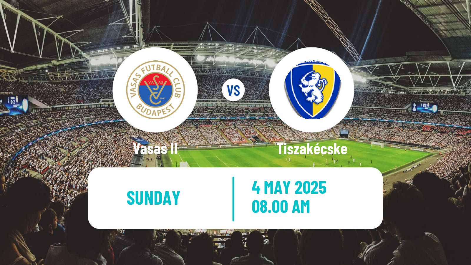 Soccer Hungarian NB III Southeast Vasas II - Tiszakécske