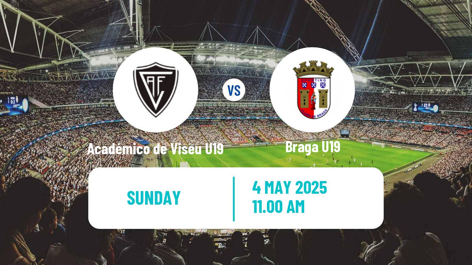 Soccer Portuguese Campeonato Nacional U19 Académico de Viseu U19 - Braga U19